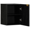 Armoire murale de salle de bain noir bois d'ingénierie 