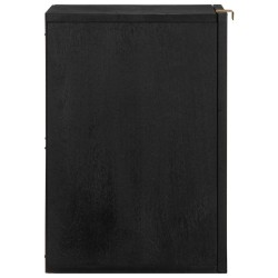 Armoire murale de salle de bain noir bois d'ingénierie 