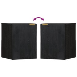 Armoire murale de salle de bain noir bois d'ingénierie 