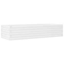 Jardinière blanc 110x40x23 cm bois de pin massif 