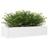 Jardinière blanc 110x40x23 cm bois de pin massif 