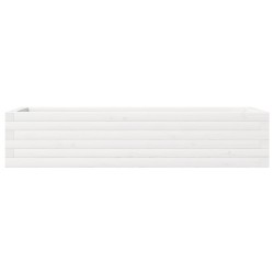 Jardinière blanc 110x40x23 cm bois de pin massif 