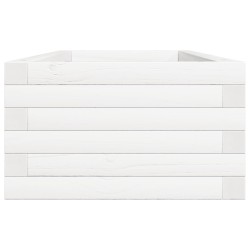 Jardinière blanc 110x40x23 cm bois de pin massif 