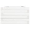 Jardinière blanc 110x40x23 cm bois de pin massif 
