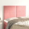 Têtes de lit 4 pcs Rose 72x5x78/88 cm Velours 