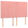 Têtes de lit 4 pcs Rose 72x5x78/88 cm Velours 