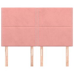 Têtes de lit 4 pcs Rose 72x5x78/88 cm Velours 