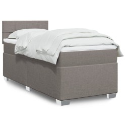 Sommier à lattes de lit avec matelas Taupe 90x190 cm Tissu 