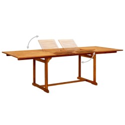 Table à dîner de jardin (160-240)x100x75cm Bois d'acacia massif 