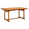Table à dîner de jardin (160-240)x100x75cm Bois d'acacia massif 