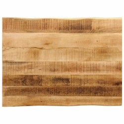 Dessus de table bord vivant 70x60x3,8 cm bois de manguier brut 