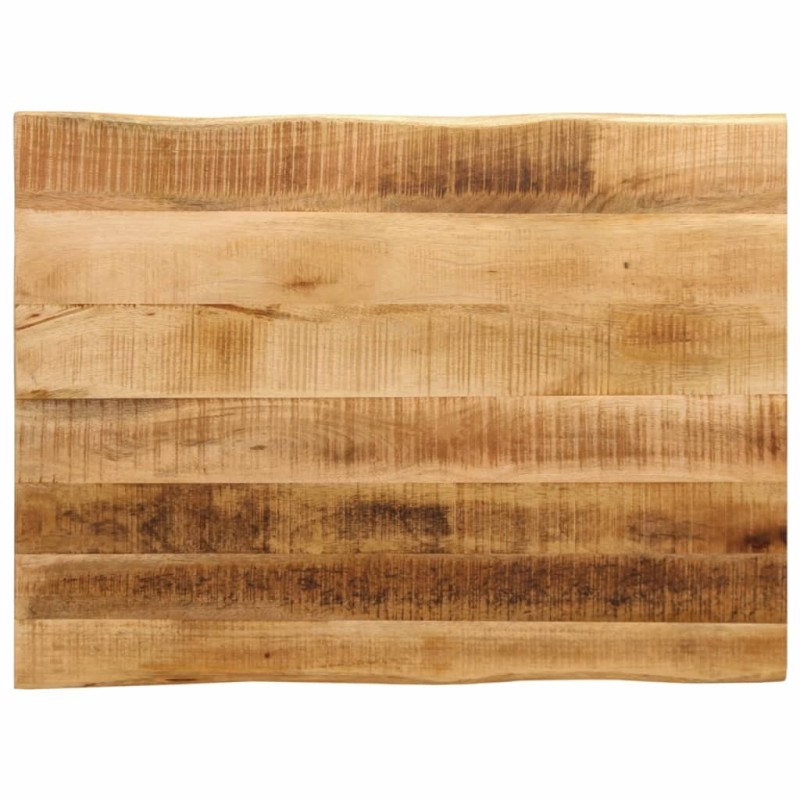 Dessus de table bord vivant 70x60x3,8 cm bois de manguier brut 