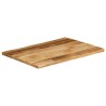 Dessus de table bord vivant 70x60x3,8 cm bois de manguier brut 