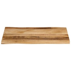 Dessus de table bord vivant 70x60x3,8 cm bois de manguier brut 