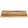 Dessus de table bord vivant 70x60x3,8 cm bois de manguier brut 