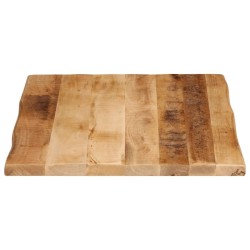 Dessus de table bord vivant 70x60x3,8 cm bois de manguier brut 