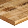 Dessus de table bord vivant 70x60x3,8 cm bois de manguier brut 