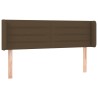 Tête de lit avec oreilles Marron Foncé 147x16x78/88 cm Tissu 