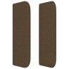 Tête de lit avec oreilles Marron Foncé 147x16x78/88 cm Tissu 