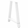 Pieds de table à manger en forme de A 2 pièces Blanc 70 x (72-73) cm Acier 