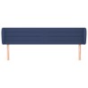 Tête de lit avec oreilles Bleu 203x23x78/88 cm Tissu 