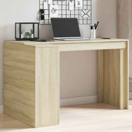 Bureau chêne sonoma 123,5x73,5x75 cm bois d'ingénierie 