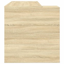 Bureau chêne sonoma 123,5x73,5x75 cm bois d'ingénierie 