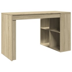 Bureau chêne sonoma 123,5x73,5x75 cm bois d'ingénierie 