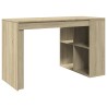 Bureau chêne sonoma 123,5x73,5x75 cm bois d'ingénierie 