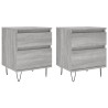 Tables de chevet 2 pcs sonoma gris 40x35x50 cm bois ingénierie 