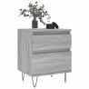 Tables de chevet 2 pcs sonoma gris 40x35x50 cm bois ingénierie 
