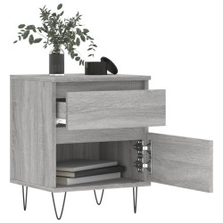 Tables de chevet 2 pcs sonoma gris 40x35x50 cm bois ingénierie 