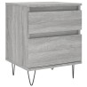 Tables de chevet 2 pcs sonoma gris 40x35x50 cm bois ingénierie 