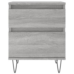 Tables de chevet 2 pcs sonoma gris 40x35x50 cm bois ingénierie 
