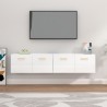 Armoires murales 2 pcs Blanc brillant 80x35x36,5 cm 