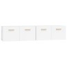 Armoires murales 2 pcs Blanc brillant 80x35x36,5 cm 