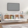 Armoires murales 2 pcs Blanc brillant 80x35x36,5 cm 