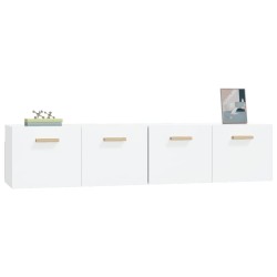 Armoires murales 2 pcs Blanc brillant 80x35x36,5 cm 
