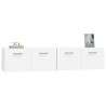 Armoires murales 2 pcs Blanc brillant 80x35x36,5 cm 