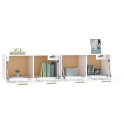 Armoires murales 2 pcs Blanc brillant 80x35x36,5 cm 