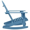 Chaise à bascule de jardin Adirondack bois de sapin massif bleu 