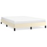 Cadre de lit sans matelas crème 140x190 cm similicuir 