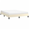 Cadre de lit sans matelas crème 140x190 cm similicuir 