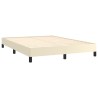 Cadre de lit sans matelas crème 140x190 cm similicuir 