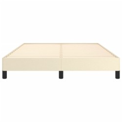 Cadre de lit sans matelas crème 140x190 cm similicuir 