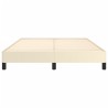 Cadre de lit sans matelas crème 140x190 cm similicuir 