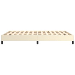 Cadre de lit sans matelas crème 140x190 cm similicuir 