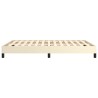 Cadre de lit sans matelas crème 140x190 cm similicuir 
