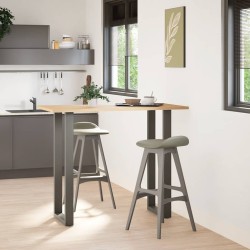 Pieds de table de bar en U 2 pièces Anthracite 50 x (110-111) cm Acier 