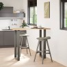 Pieds de table de bar en U 2 pièces Anthracite 50 x (110-111) cm Acier 